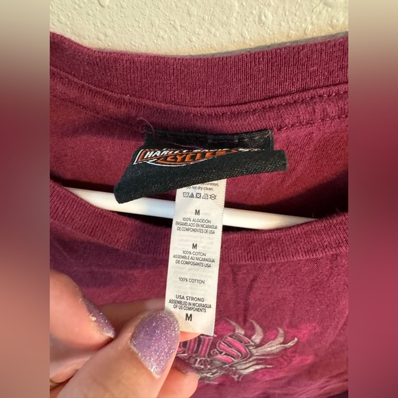 🔴Harley-Davidson Maroon Graphic T-Shirt - Picture 2 of 3